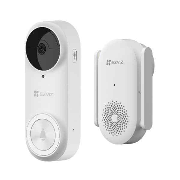 EZVIZ 5MP WiFi Battery-Powered Video Doorbell. 2-Way Talk, IR Vision, WiFi Chime Included DB2.PRO
