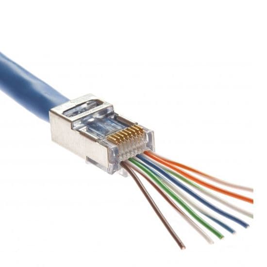 Platinum Tools PLATINUM TOOLS Cat5e/6 Shielded EZ-RJ45 Plug with Internal Ground. 202020J