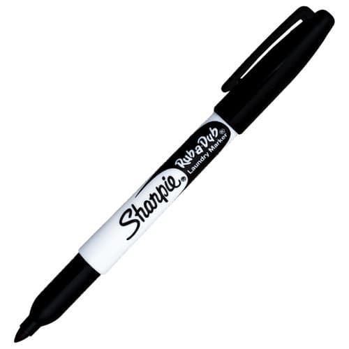 Sharpie Sharpie Black Rub-A-Dub Laundry Marker for Fabrics and Synthetics. 31101PP