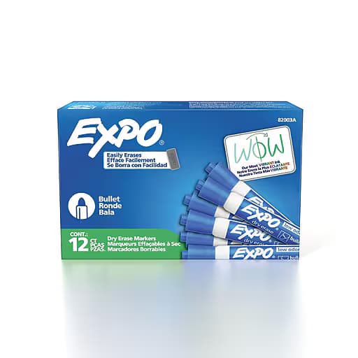 Expo EXPO Dry Erase Markers Bullet Marker 12-Pack. Blue Colour. 82003