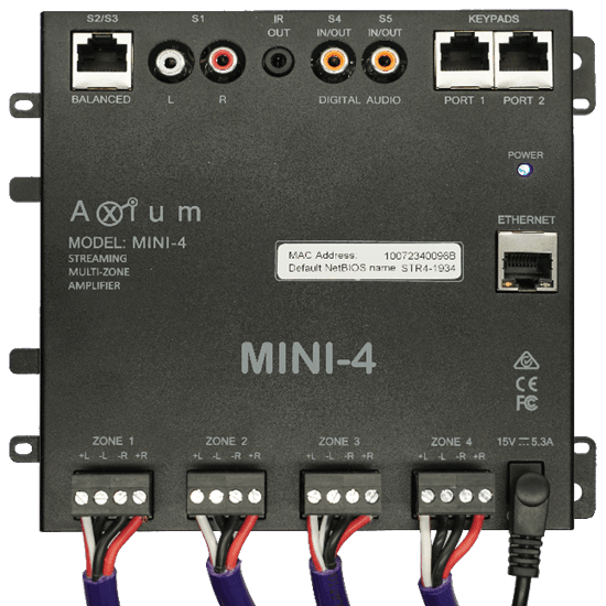 Axium AXIUM MINI 4 Multiroom / Streaming Amplifier, 4 POWERED ZONES AXMINI4