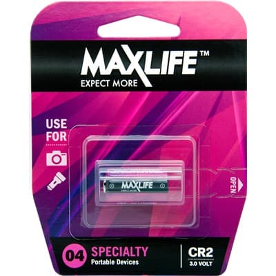 Maxlife MAXLIFE CR2 Lithium 3V Battery. 1Pk. BATCR2