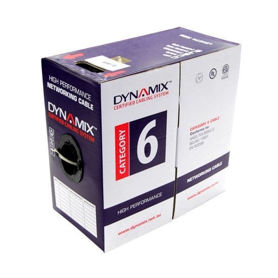 Dynamix DYNAMIX 305M Cat6 Red UTP STRANDED Cable Roll 250MHz, 24 AWGx4P, PVC C-C6-ST-R-RED