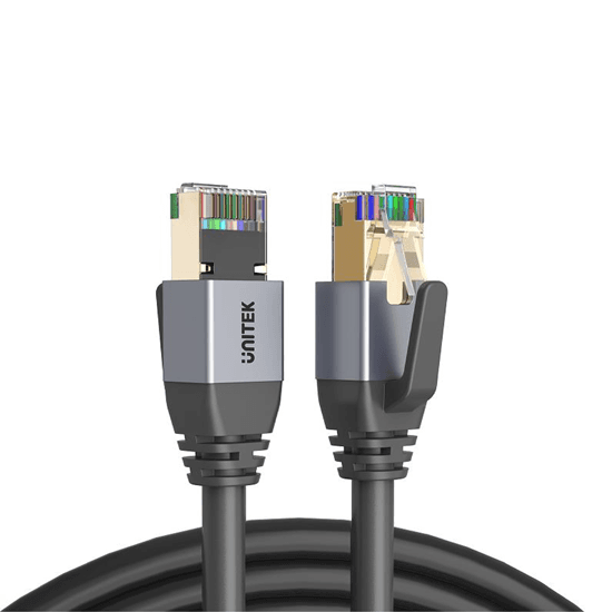 Unitek UNITEK 15M CAT8 Black SSTP 26AWG Ethernet Patch Lead in PVC Jacket. C18149AGY03-15M
