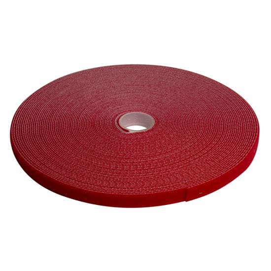 Dynamix DYNAMIX Hook & Loop Roll 20m x 12mm dual sided, RED colour. CAB2012VRED