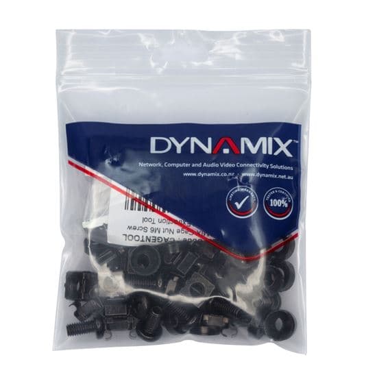 Dynamix DYNAMIX 30pc Pack, 3 Piece Cage Nut, Black M6*15mm. Includes CAGE30BTOOL