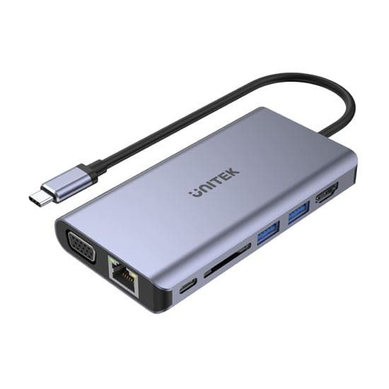Unitek UNITEK 8-in-1 Multi-Port Hub with USB-C Connector. D1019B