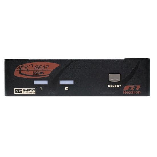 Rextron REXTRON 2 Port DVI/USB KVM Switch with Audio, Black Colour. DAAG112
