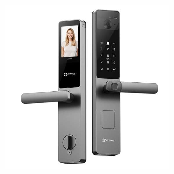 EZVIZ Smart Door Lock With Built-In Door View, Live 2-Way Video Call, Facial Recognition DL20FVS