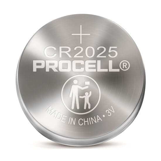Procell PROCELL Lithium CR2025 Coin Battery. Box of 20 (4x Strips of 5) DURPC2025