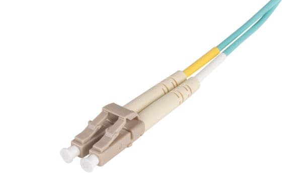 Dynamix 10M 50u LC/LC OM4 Fibre Lead Duplex Multimode Aqua LSZH Jacket FL-LCLCOM4AQ-10