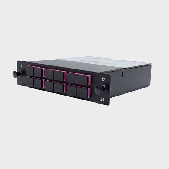 Dynamix DYNAMIX MPO OM4 6 Port SC Duplex Multimode 12 Fibre Cassette. FPP-MPOMM-SC12