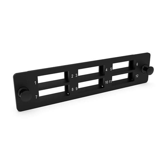 Dynamix DYNAMIX SC Duplex/LC Quad 6 Port Plate Unloaded, 2x Tier Screw less FPP-SCD6