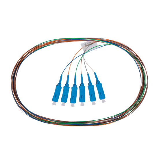 Dynamix DYNAMIX 2M SC Pigtail G657A1 6 Pk Colour Coded, 900um Single-mode FPT-OS1SC-6