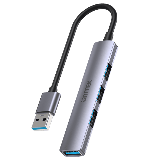 Unitek UNITEK 4-in-1 USB Multi-port Ultra Slim Hub with USB-A Connector. H1208A