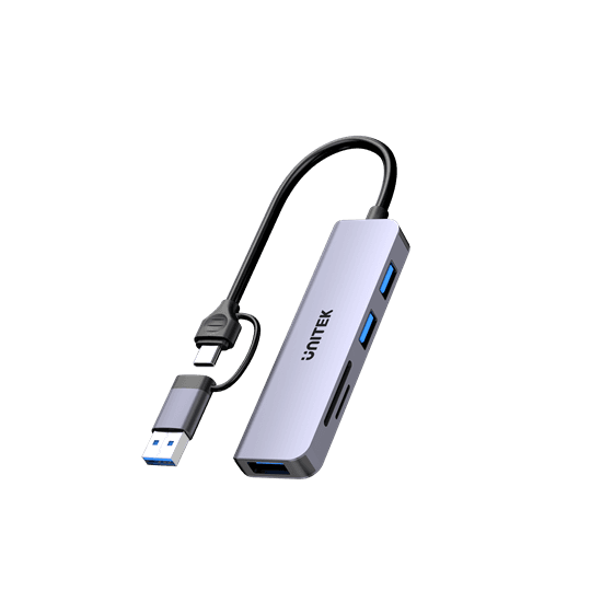 Unitek UNITEK 5-in-1 5Gbps USB Multi-Port Hub with USB-C/A Connector. H1320A
