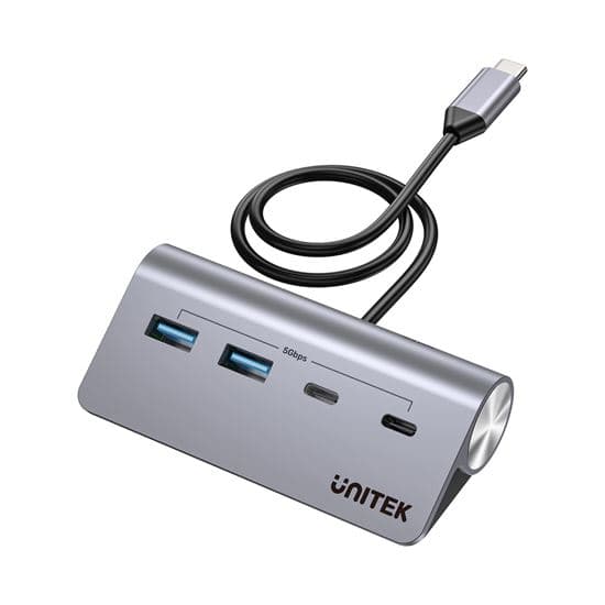 Unitek UNITEK 4-in-1 Multi-Port Hub with USB-C Connector. Includes 2x USB-C H1337A