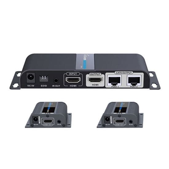 Lenkeng LENKENG 1-In-2-Out 1080P HDMI Extender. 1x HDMI in & 2x RJ45 out. LKV712PRO
