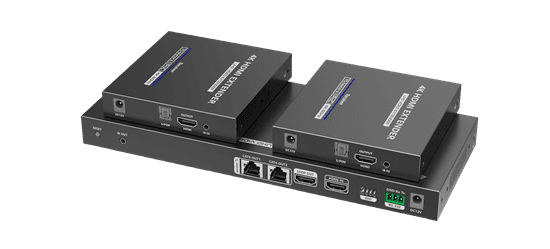 Lenkeng LENKENG 1-In-2-Out 4K@60Hz HDMI Extender. 1x HDMI in & 2x RJ45 out. LKV822P
