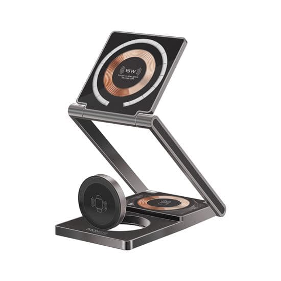 promate PROMATE 3-in-1 Foldable 15W MagSafe Wireless Charging Station. LUCIDFOLD-TRIO