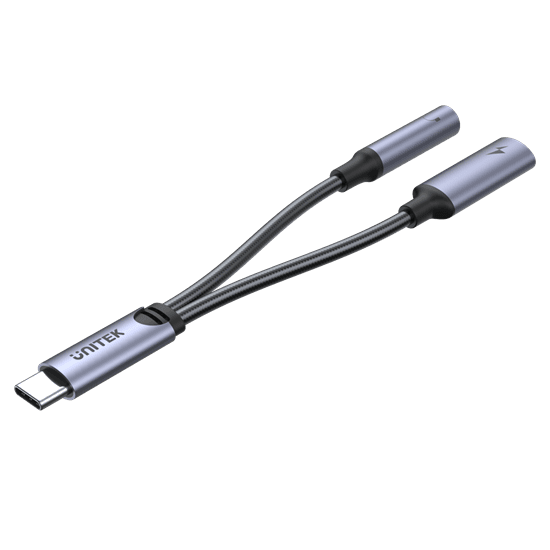 Unitek UNITEK 2-in-1 USB-C to 3.5mm Audio Jack & USB-C Charging Connector. M205A