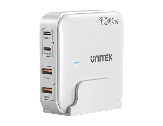 Unitek UNITEK 100W Desktop GaN Charging Station with 2x USB-C PD Ports & 2x P1229AWH