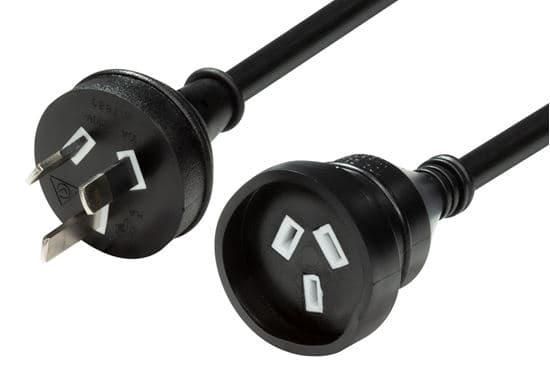 Dynamix DYNAMIX 2M 240v 10A Standard Duty Power Extension Lead PEXT2MBK