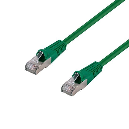 Dynamix DYNAMIX 0.5m Cat6A S/FTP Green Shielded 10G Patch Lead. PLG-AUGS-0