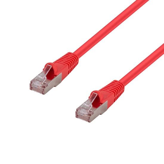 Dynamix DYNAMIX 2m Cat6A S/FTP Red Shielded 10G Patch Lead. PLR-AUGS-2