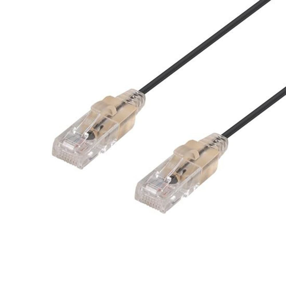 Dynamix DYNAMIX 1m Cat6A 10G Black Ultra-Slim Component Level UTP PLSK-C6-1