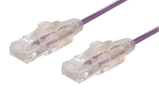 Dynamix DYNAMIX 1m Cat6A 10G Purple Ultra-Slim Component Level UTP PLSP-C6-1