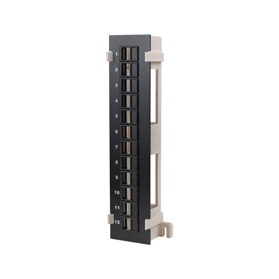 Dynamix DYNAMIX Mini 1U 12 Port Unloaded Wall Mountable Keystone Patch PP-MINI12-UK