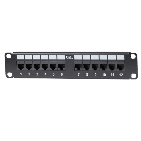Dynamix DYNAMIX 10' 12 Port Cat6 Patch Panel for 10' Cabinet R10 series PP10-C6-12
