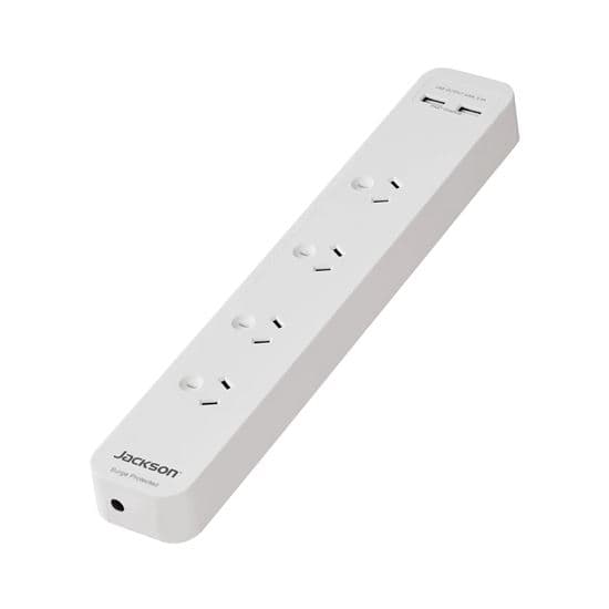 Jackson 4 Way Surge Protected Powerboard 2x USB-A Fast PT2929SUSB