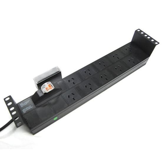 Dynamix DYNAMIX 10 Outlet 2RU Horizontal Power Rail (10A) with 6kVa C-Curve RPR-10HMCB