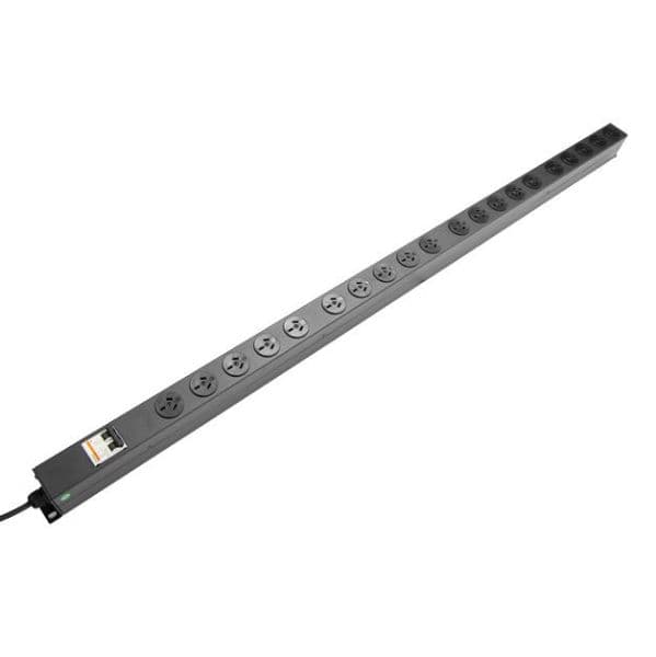 Dynamix 20 Outlet Vertical Power Rail (10A) W/ 6kA C-Curve MCB Circuit Breaker On/Off Switch RPR-20VMCB