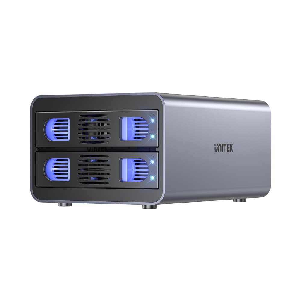 Unitek UNITEK 2-Bay USB-C RAID External HD Enclosure. Supports RAID 1 S1308C