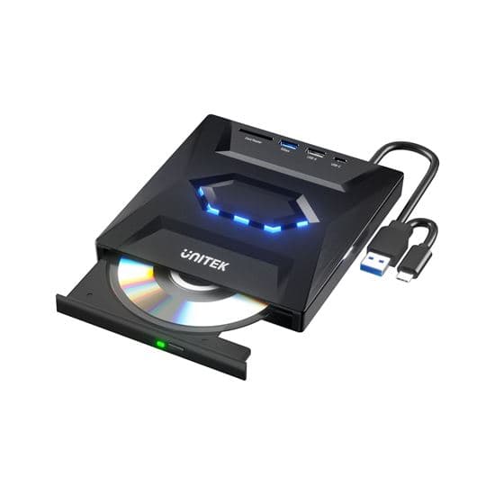 Unitek UNITEK 5-in-1 External Optical Drive with USB Hub. T1037A