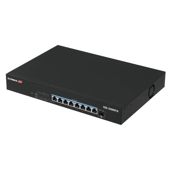 Edimax EDIMAX 8 Port 2.5GbE PoE++ Web Smart Switch with 1x 10GbE SFP+ TGS-3109PLX