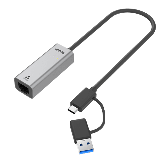 Unitek UNITEK USB to 2.5G Ethernet Adapter with 2-in-1 Connectors (USB-C & U1313C