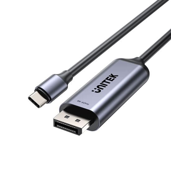 Unitek UNITEK 1.8m 8K USB-C DisplayPort 1.4 Cable in Aluminium Housing. V1423D