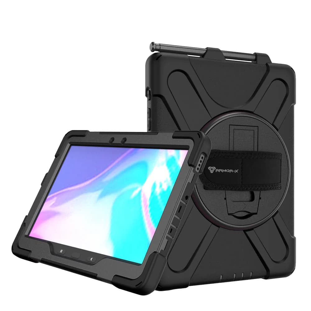 Armor-X Rugged Case for Samsung Galaxy Tab Active Pro with Hand Strap & Kick Stand 381957
