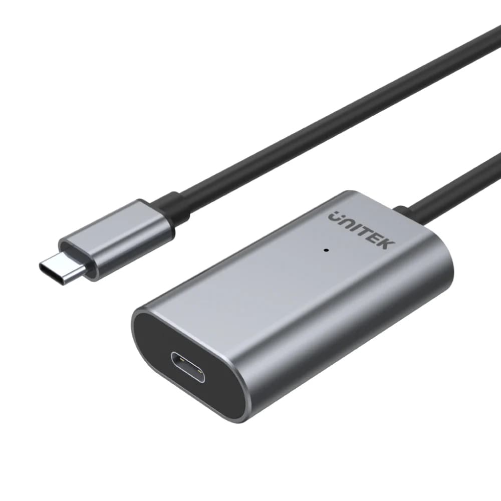Unitek USB C Male to USB C Female Extention Cable Cable 5m Space Grey 383282