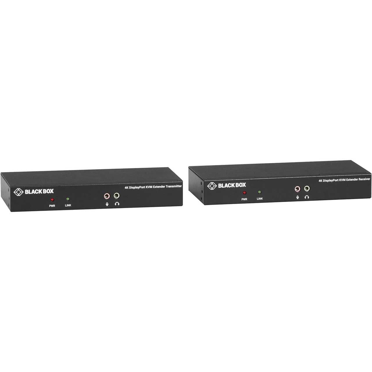 Black Box KVM Extender Kit over CATx 4K- Single-Monitor DisplayPort USB 2.0 Hub 388633
