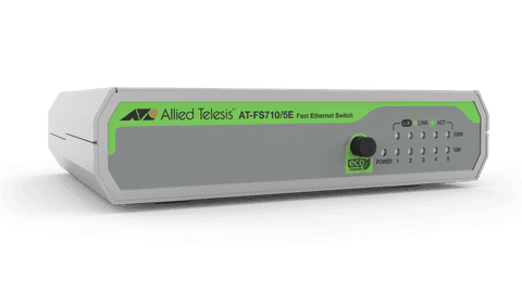 Allied Telesis AT-FS710/5-40 Layer 2 Switch Unmanaged- 5 x 10/100TX 393327