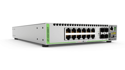 Allied Telesis AT-XS916MXS-40 16-port 10G stackable L3 switch with 12 x 10G/1G SFP+ ports and 4 x 10G/1G RJ-45 ports 395030
