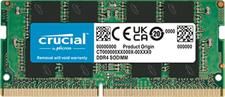 Crucial 16GB DDR4-3200 SODIMM Laptop RAM 400568