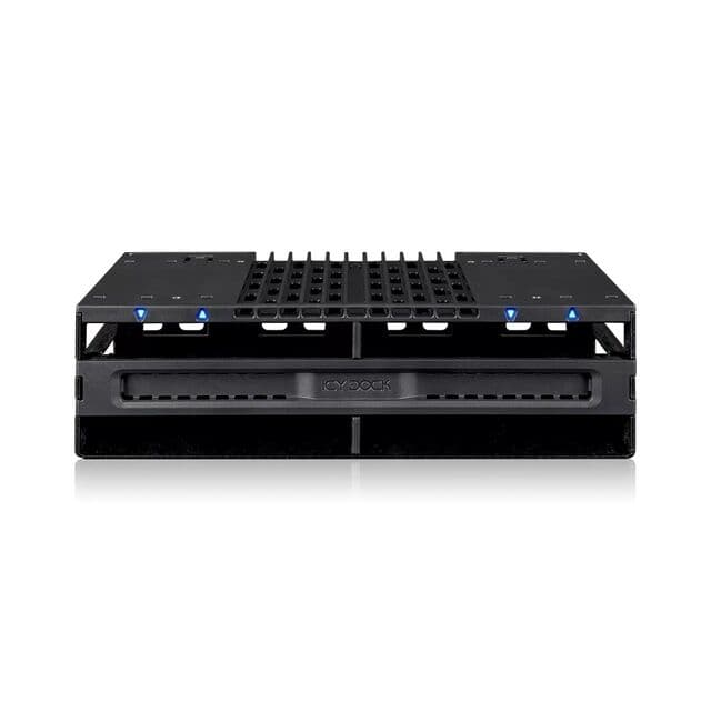 ICY DOCK FlexiDOCK MB024SP-B 4 Bay 2.5 SAS/SATA SSD/HDD Tool Free Mobile Rack for 5.25"" Bays# 488779