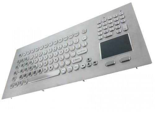 Inputel Inputel KB020 Stainless Steel Keyboard + Touchpad IP65 - USB AS1808