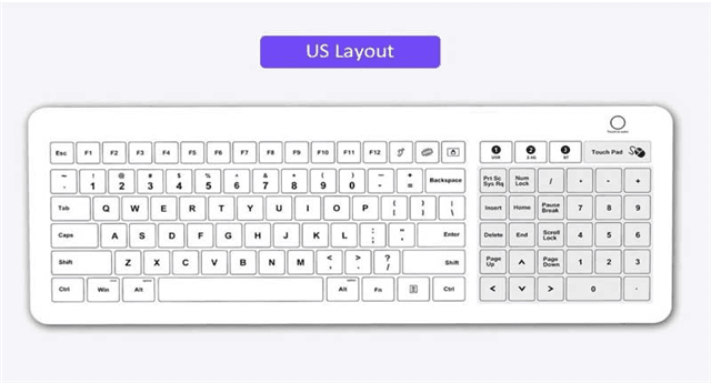 Inputel Inputel GKB01 Glass Keyboard + Trackpad IP68 - USB AS1828